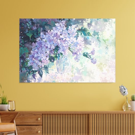 *~* TEXT Lilac TV2 Stretched Canvas Print hinzufüg Leinwanddruck (Insitu (Wohnzimmer))