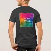 Text-Logo-Mens Vorder- und Rückseite Druckkohle Sc Tri-Blend Shirt (Rückseite)