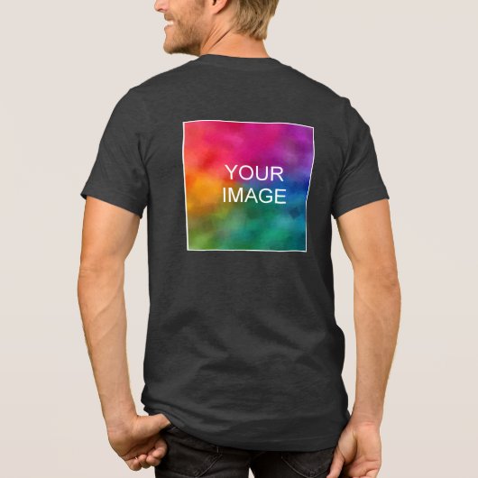 Text-Logo-Mens Vorder- und Rückseite Druckkohle Sc Tri-Blend Shirt (Rückseite)