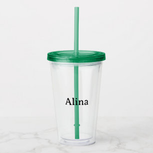 Text löschen, eigenes Design hinzufügen 16oz klar Acryltrinkbecher