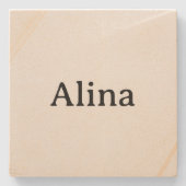 Text löschen, eigenes Design hinzufügen 4" x 4" Sa Steinuntersetzer (Vorderseite)