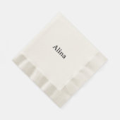 Text löschen, eigenes Design hinzufügen Geprägtes Serviette (Ecke)