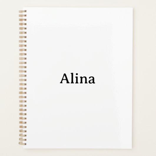 Text löschen, eigenes Design hinzufügen, Standard Planer (Vorderseite)