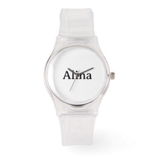 Text löschen Silikonarmband Klar Armbanduhr