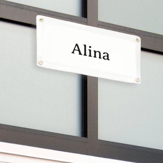 Text löschen und eigenes Design hinzufügen 2' x 1' Banner (Äußeres Gebäude)