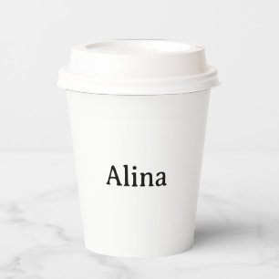 Text löschen und eigenes Design hinzufügen 8oz Pap Pappbecher