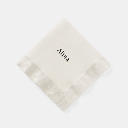 Text löschen und eigenes Design hinzufügen Geprägt Serviette (Ecke)