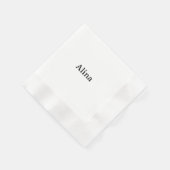 Text löschen und eigenes Design hinzufügen Geprägt Serviette (Ecke)
