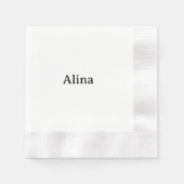 Text löschen und eigenes Design hinzufügen Geprägt Serviette (Vorderseite)