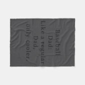 Text Lustiger Vater Baseball Fleecedecke (Vorderseite (Horizontal))
