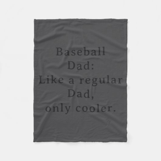 Text Lustiger Vater Baseball Fleecedecke (Vorderseite)