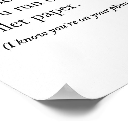 Text Me Funny Bathroom Poster (Ecke)