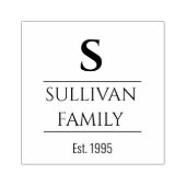 Text mit Anfangsbuchstaben Gummistempel (Prägung)