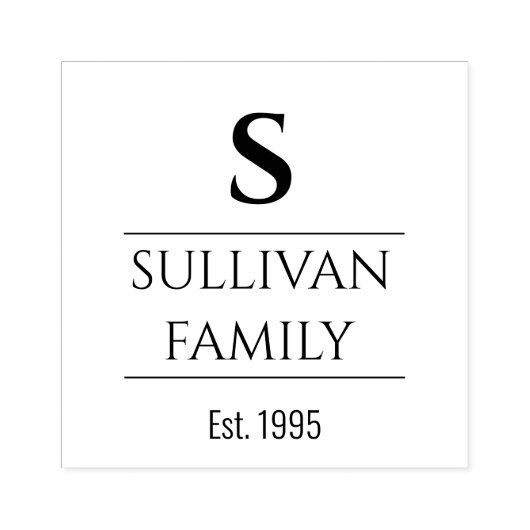 Text mit Anfangsbuchstaben Gummistempel (Prägung)