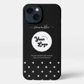 Text mit benutzerdefinierten Logo iPhone Hülle (Rückseite)