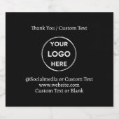 Text mit benutzerdefinierten Schwarzen Logos Moder Alkoholflaschenetikett (Einzelnes Label)