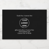 Text mit benutzerdefinierten Schwarzen Logos Moder Alkoholflaschenetikett (Einzelnes Label)