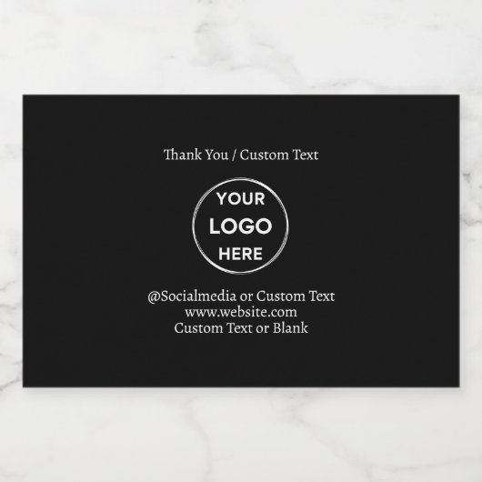 Text mit benutzerdefinierten Schwarzen Logos Moder Alkoholflaschenetikett (Einzelnes Label)