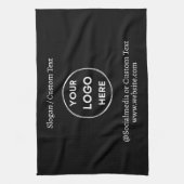 Text mit benutzerdefinierten Schwarzen Logos Moder Geschirrtuch (Vertikal)