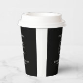 Text mit benutzerdefinierten Schwarzen Logos Moder Pappbecher (Rechts)