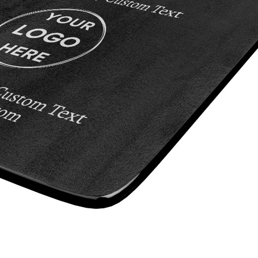 Text mit benutzerdefinierten Schwarzen Logos Moder Schneidebrett (Ecke)