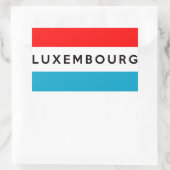 Text mit dem luxemburgischen Ländersymbol Rechteckiger Aufkleber (Tasche)