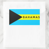 Text mit dem Symbol für Bahamas Rechteckiger Aufkleber (Tasche)