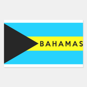 Text mit dem Symbol für Bahamas Rechteckiger Aufkleber