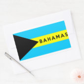 Text mit dem Symbol für Bahamas Rechteckiger Aufkleber (Umschlag)