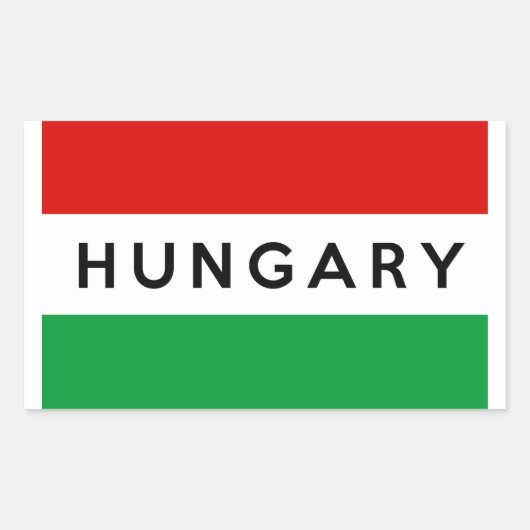 Text mit dem Symbol für das hungrige Land Rechteckiger Aufkleber (Vorderseite)