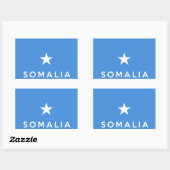 Text mit dem Symbol für Somalia Rechteckiger Aufkleber (Blatt)