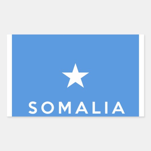Text mit dem Symbol für Somalia Rechteckiger Aufkleber (Vorderseite)