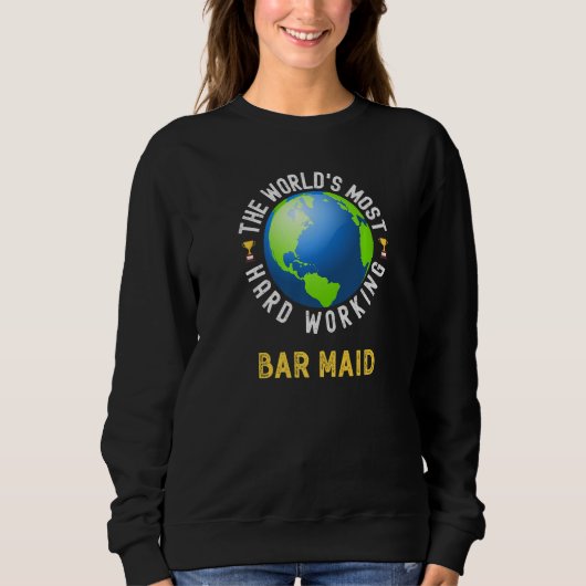 Text mit der Aufschrift Weltweit Fleißigste Bardam Sweatshirt (Vorderseite)