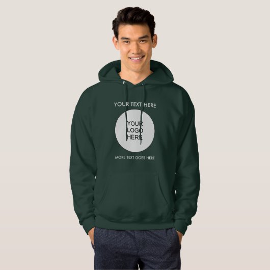 Text mit doppelseitigen Logos Mens Deep Forest Tem Hoodie (Vorne ganz)
