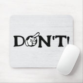 Text mit Finger auf Holz Mousepad (Mit Mouse)