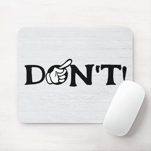 Text mit Finger auf Holz Mousepad (Mit Mouse)