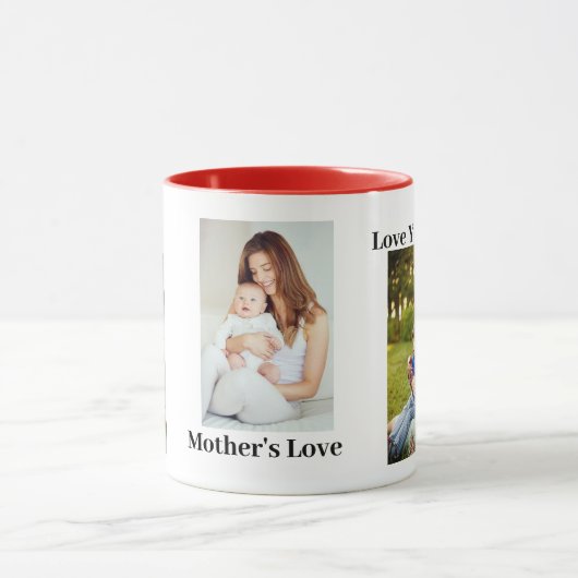 Text mit Foto Tasse für Muttertag (Zentrum)