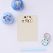 Text mit illustrierten Hunden adoptiert Flyer (Einzeln)