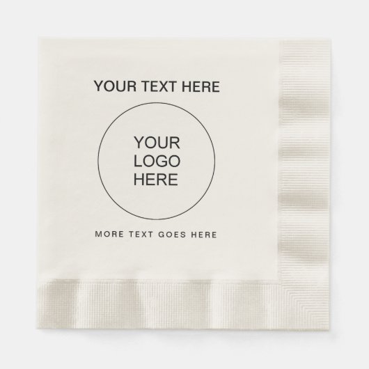 Text mit individuellem Logo, geprägt von Luncheon Serviette (Vorderseite)