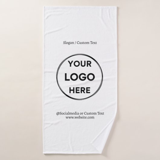 Text mit Minimalistischen Logos Badehandtuch (Badehandtuch)