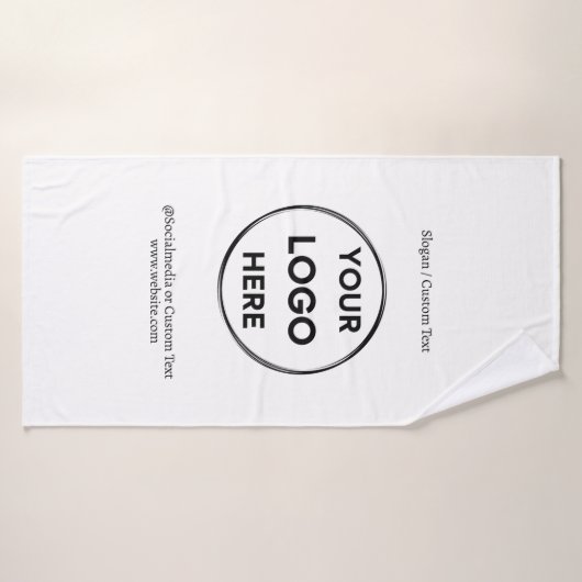 Text mit Minimalistischen Logos Badehandtuch (Badehandtuch)