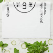 Text mit Minimalistischen Logos Geschirrtuch (Gefaltet)