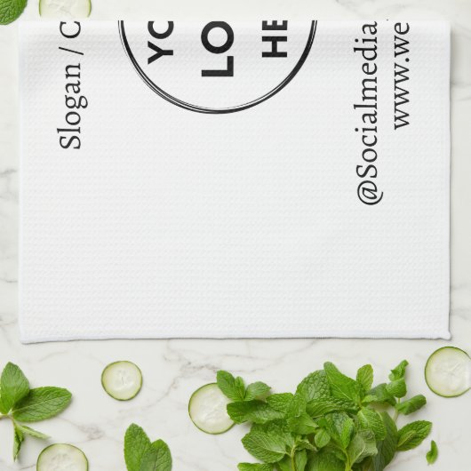 Text mit Minimalistischen Logos Geschirrtuch (Gefaltet)