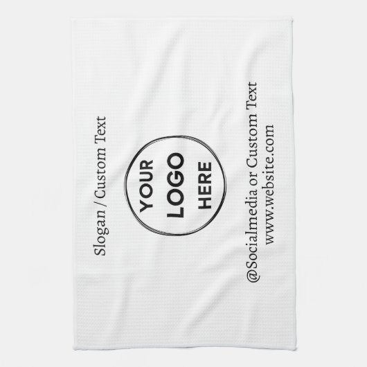 Text mit Minimalistischen Logos Geschirrtuch (Vertikal)