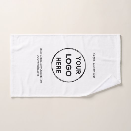 Text mit Minimalistischen Logos Handtuch (Handtuch)