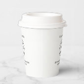 Text mit Minimalistischen Logos Pappbecher (Rechts)