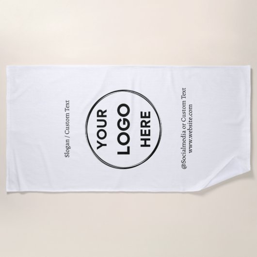 Text mit Minimalistischen Logos Strandtuch (Vorderseite)