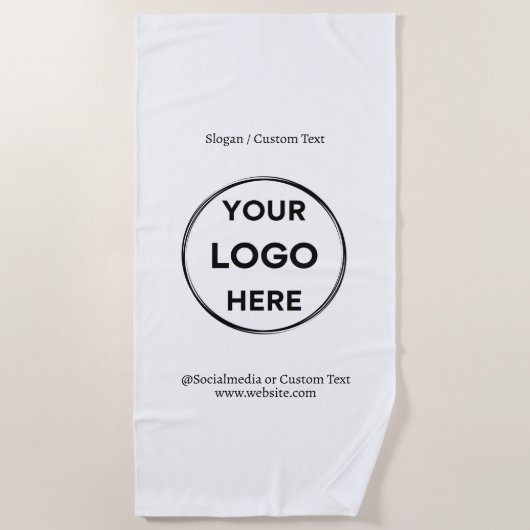 Text mit Minimalistischen Logos Strandtuch (Vorderseite)