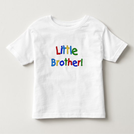 Text mit Primärfarben Little Brother Kleinkind T-shirt (Vorderseite)