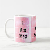 Text mit Selbstausdruck rustikales rosa Hintergrun Kaffeetasse (Links)